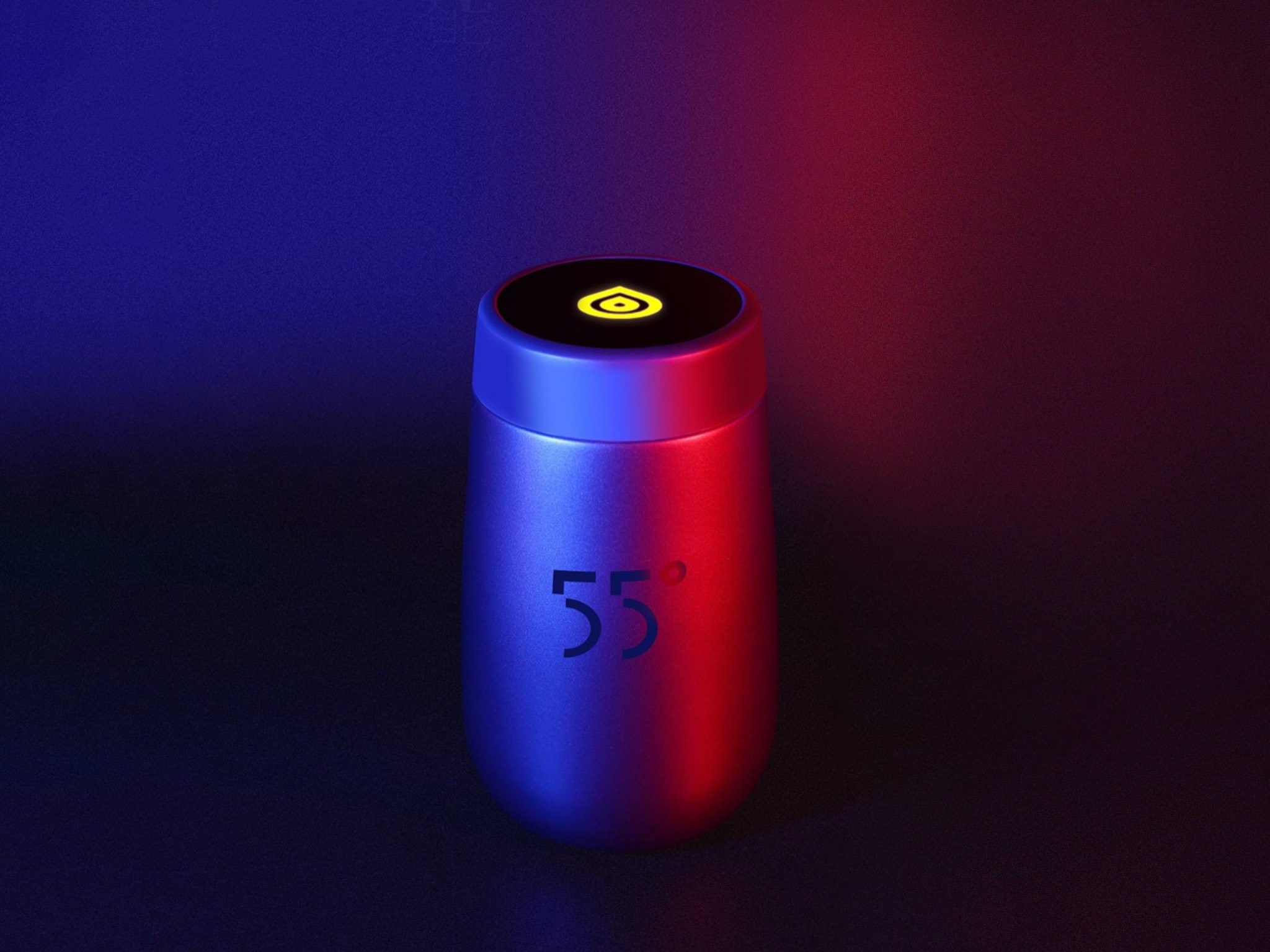 Moscup 55° rapid cooling smartcup, LED lid indicator