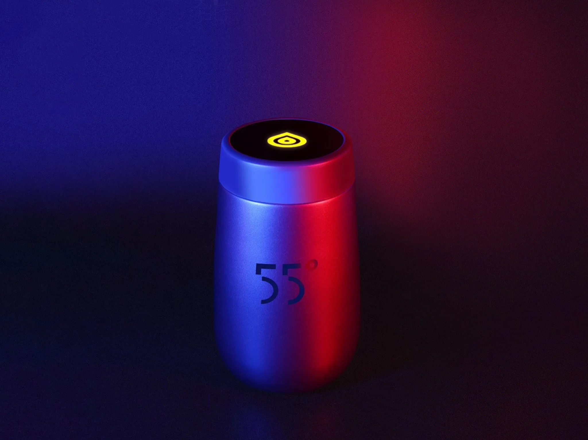 Moscup 55° rapid cooling smartcup, LED lid indicator